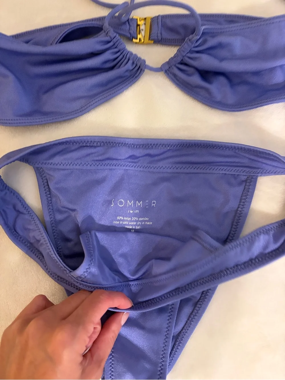 Lavender Tie-Back Bikini Set - Women Swim Bikini - Picture 2 of 2